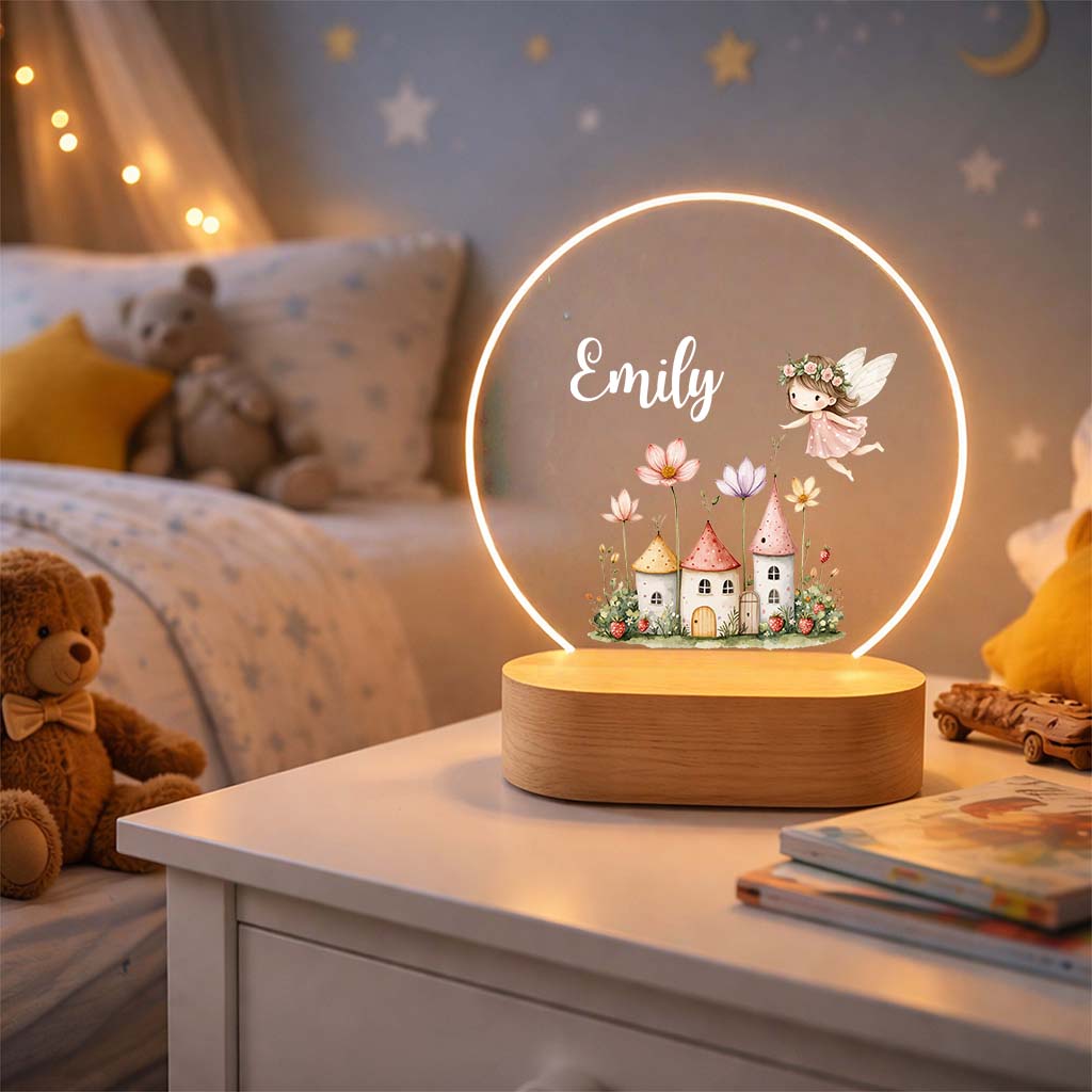 Safari Nursery Decor & Personalized Night Light - Custom Animal Baby Boy Gift, Fairy Lamp, Newborn Gift, Baby Shower Gift