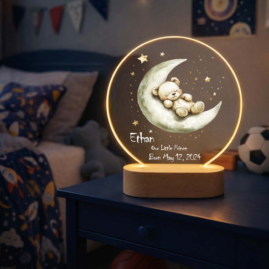 Personalized Night Light & Nursery Name Sign - Custom Baby Night Light for Baby Announcement, Newborn Gift & Baby Boy Gift