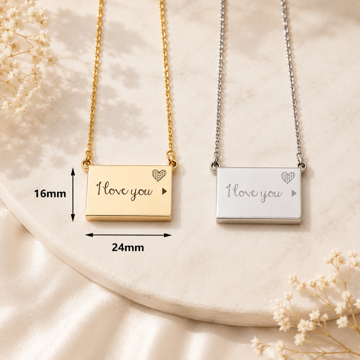 Personalized Secret Message Locket | Custom Photo & Name Necklace