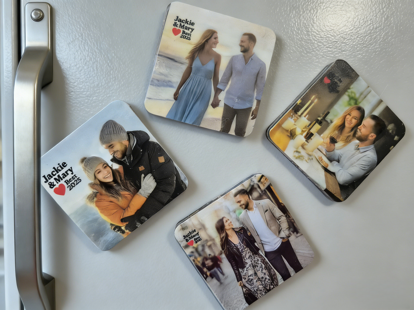 Personalized Photo Fridge Magnet Set (Set of 4)