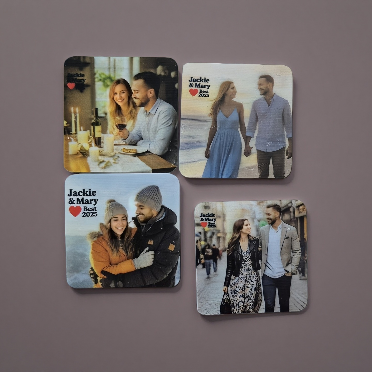 Personalized Photo Fridge Magnet Set (Set of 4)
