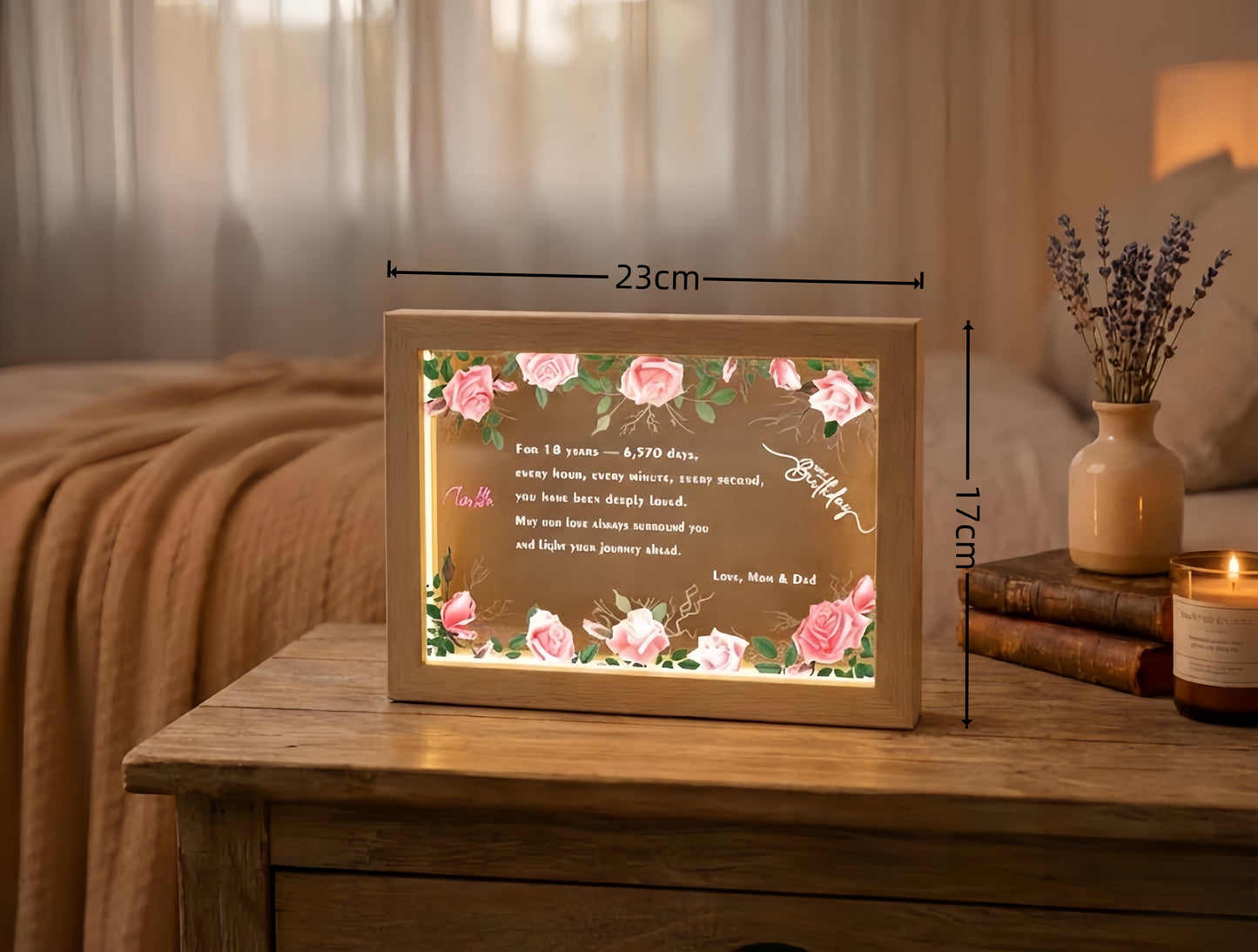 Custom  Night Light | Unique 16th, 18th, 21st Birthday Gift for Daughter & Best Friend& Sister