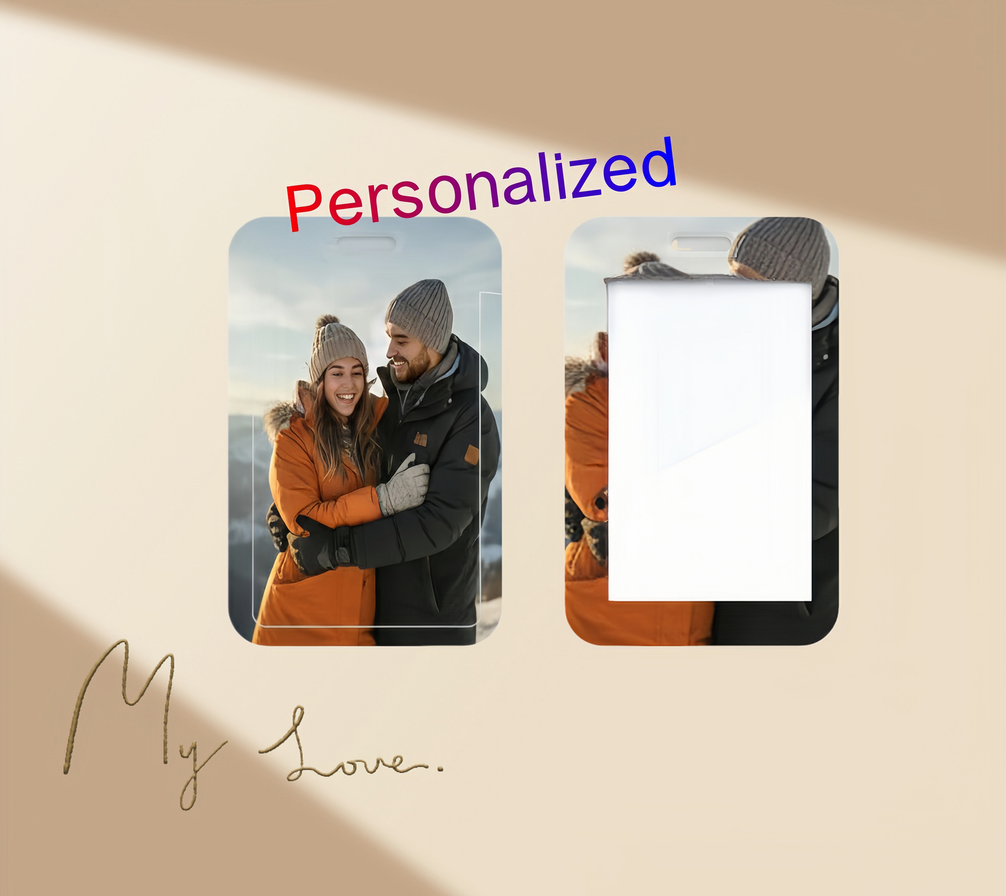 Personalized Photo Card Holder Custom ID & Bus Card Holder with Your Photo