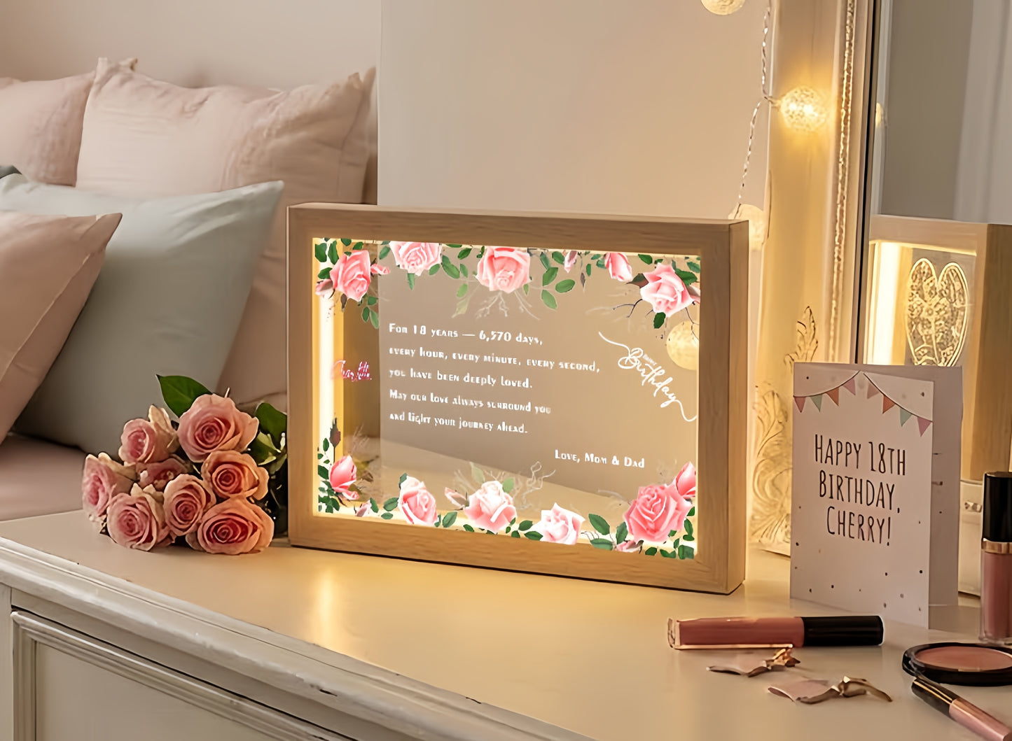 Custom  Night Light | Unique 16th, 18th, 21st Birthday Gift for Daughter & Best Friend& Sister