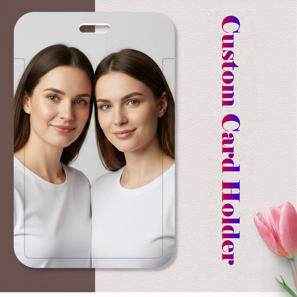 Personalized Photo Card Holder Custom ID & Bus Card Holder with Your Photo