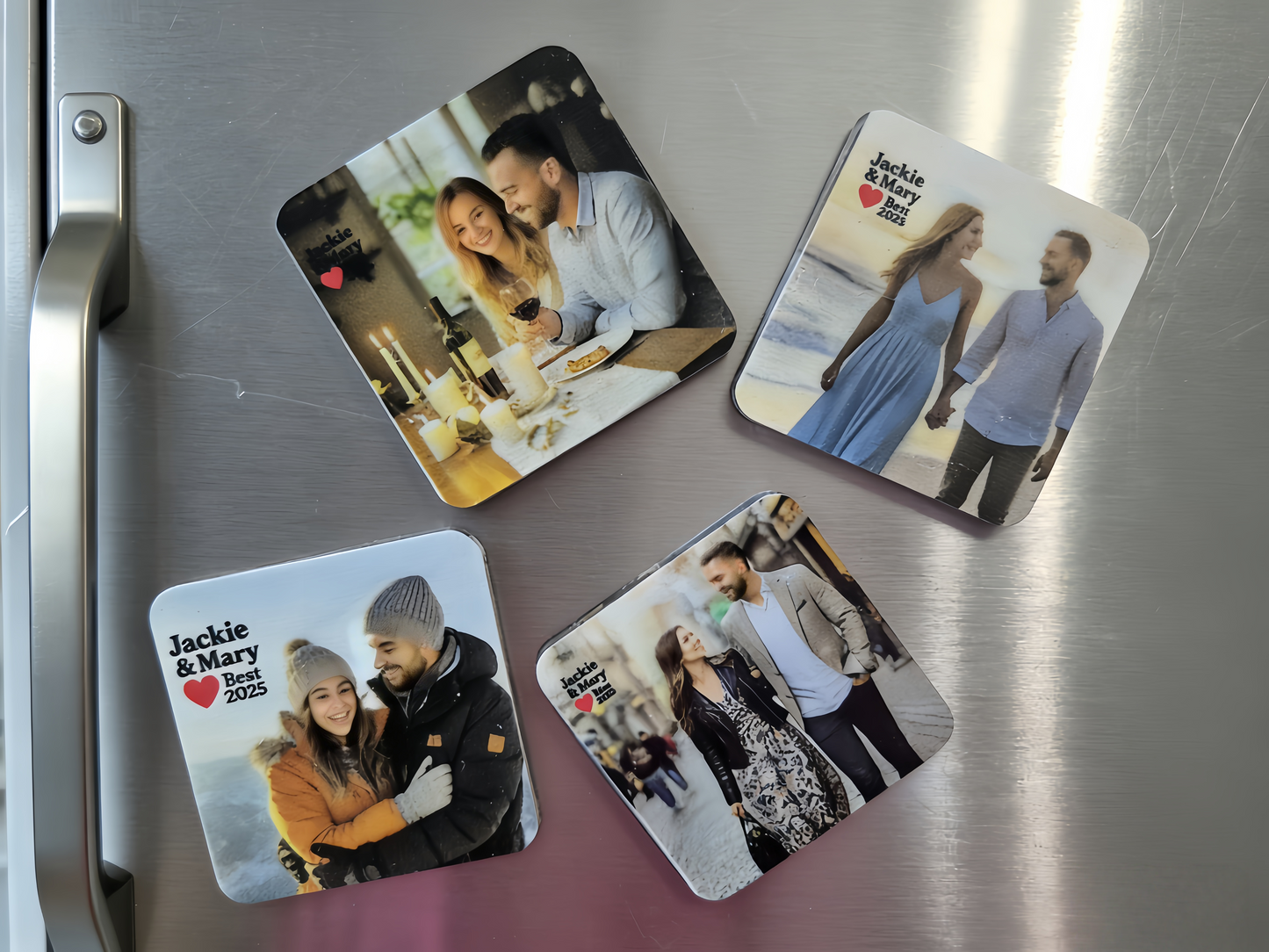 Personalized Photo Fridge Magnet Set (Set of 4)