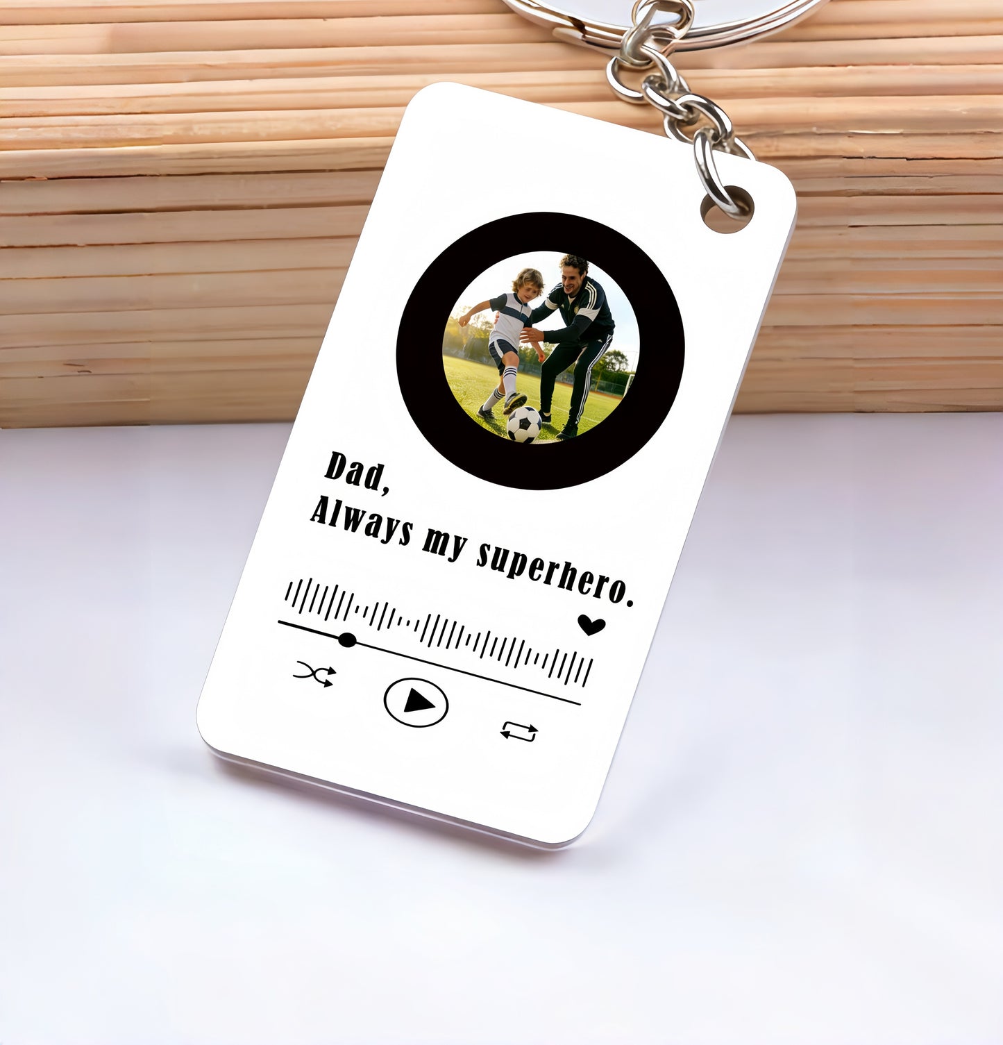 Custom Photo Music Acrylic Keychain  Personalized Spotify-Style Photo Keychain Gift