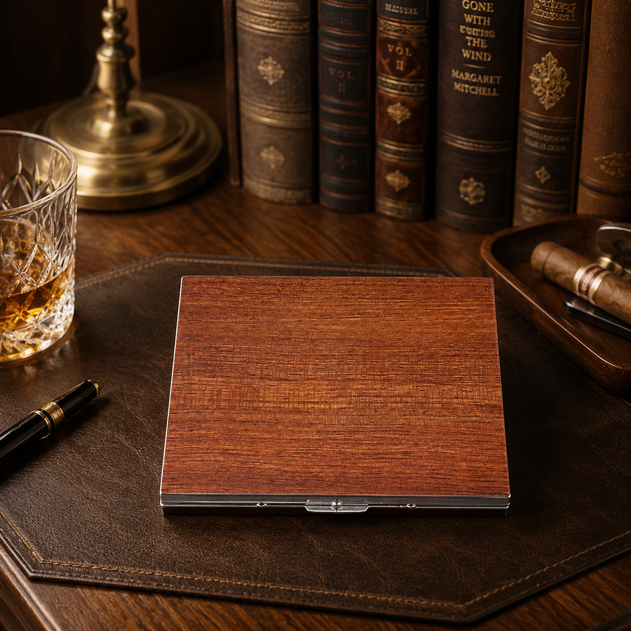 Custom Golf Wooden Cigarette Case & Holder | Personalized Laser-Engraved Gift for Him