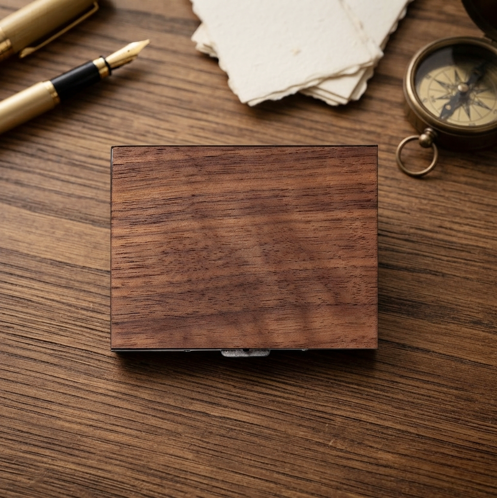 Custom Golf Wooden Cigarette Case & Holder | Personalized Laser-Engraved Gift for Him