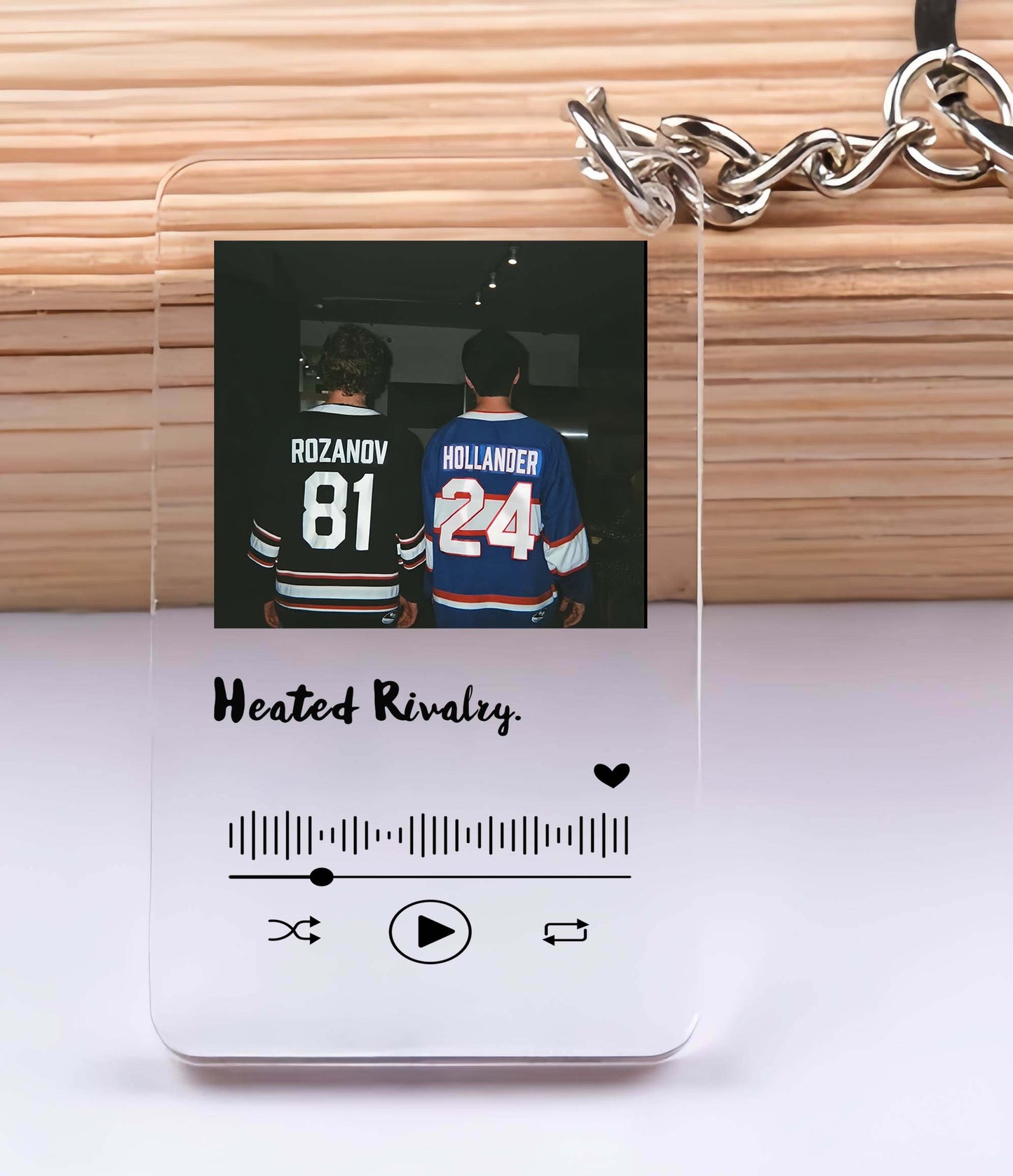 Heated Rivalry Keychain, Spotify Keychain, Hockey Romance, Custom Keychain, Personalized gift