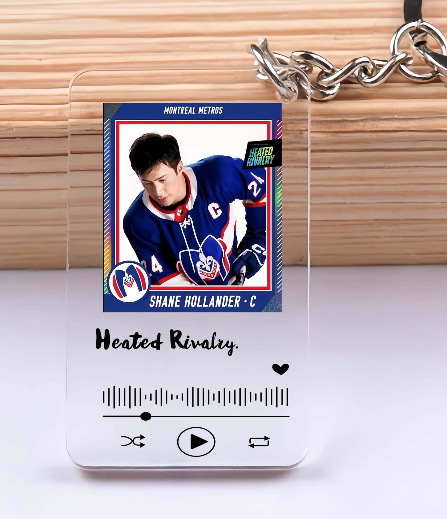 Heated Rivalry Keychain, Spotify Keychain, Hockey Romance, Custom Keychain, Personalized gift