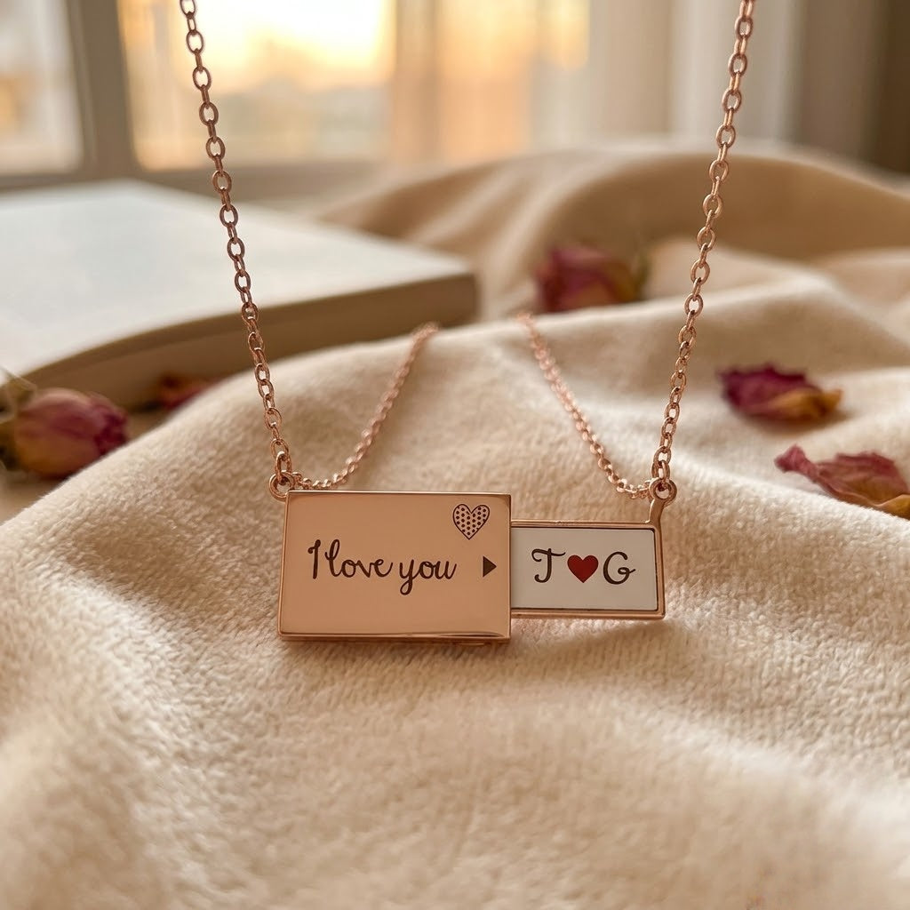 Personalized Secret Message Locket | Custom Photo & Name Necklace