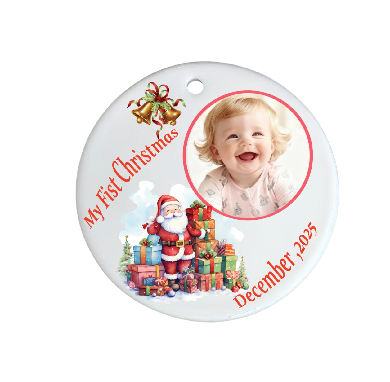 Round  ornament new born  baby