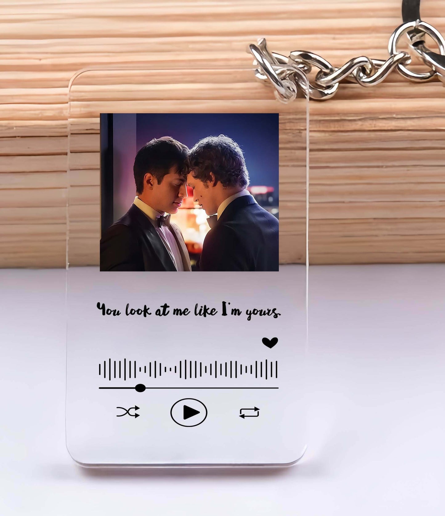 Heated Rivalry Keychain, Spotify Keychain, Hockey Romance, Custom Keychain, Personalized gift