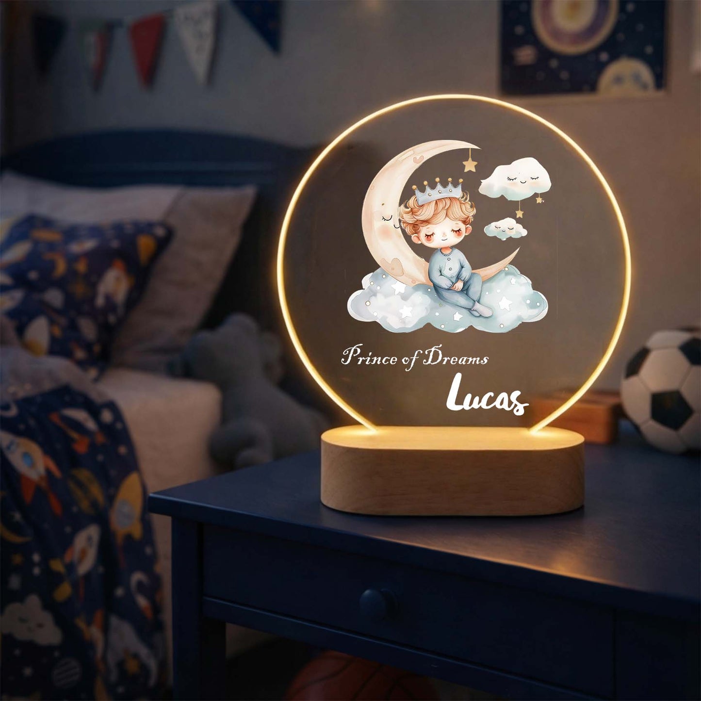 Personalized Night Light & Nursery Name Sign - Custom Baby Night Light for Baby Announcement, Newborn Gift & Baby Boy Gift