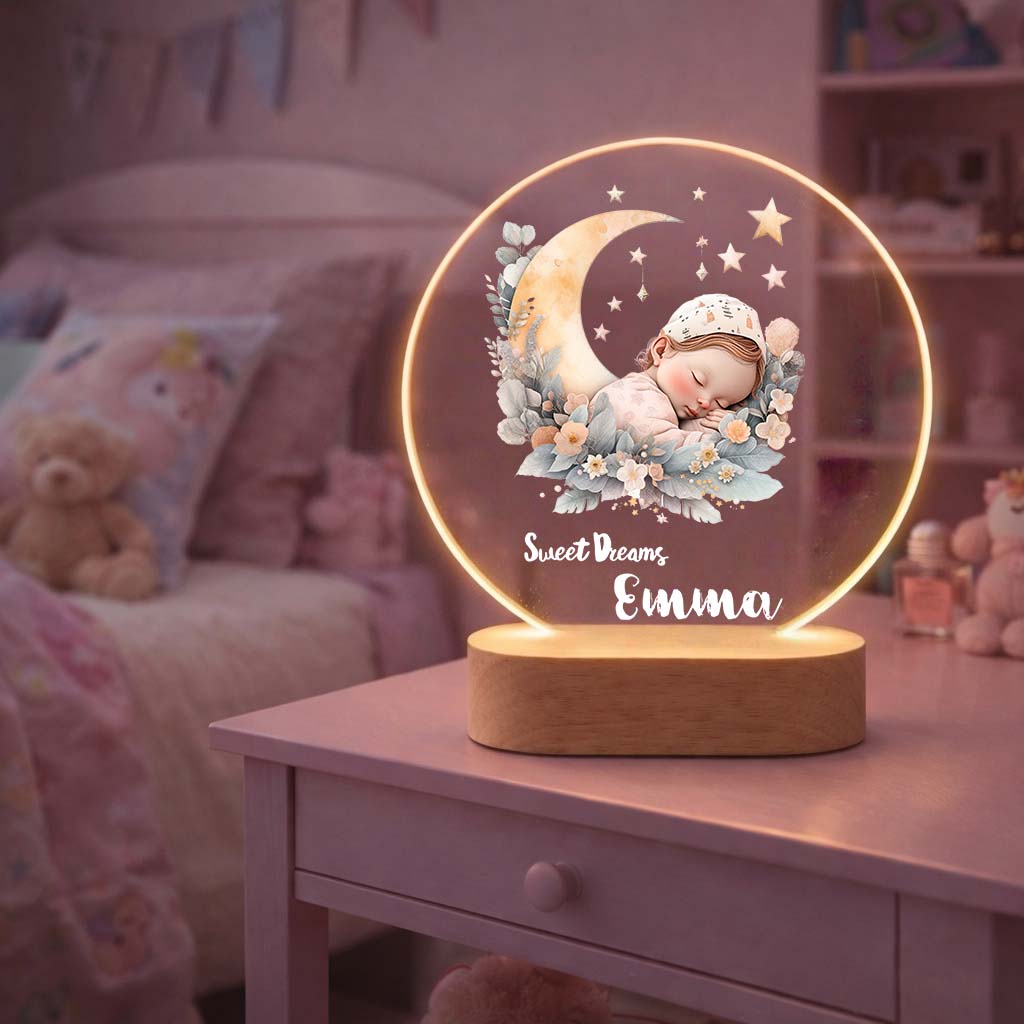 Personalized Night Light & Nursery Name Sign - Custom Baby Night Light for Baby Announcement, Newborn Gift & Baby Boy Gift