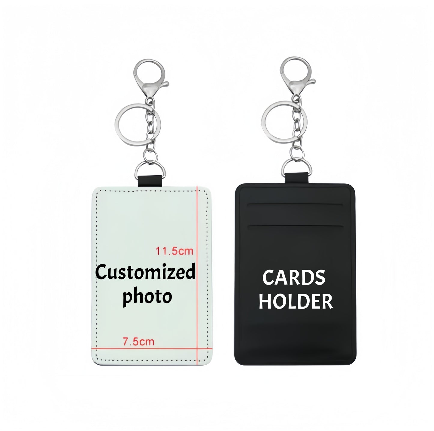 Personalized Photo ID Card Holder | 3-in-1 Vegan Leather Keychain & Luggage Tag