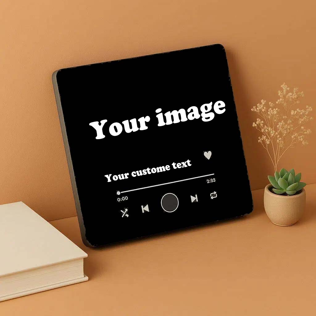Personalized Bluetooth Fridge Magnet Speaker - Edge-to-Edge Photo Glass Design