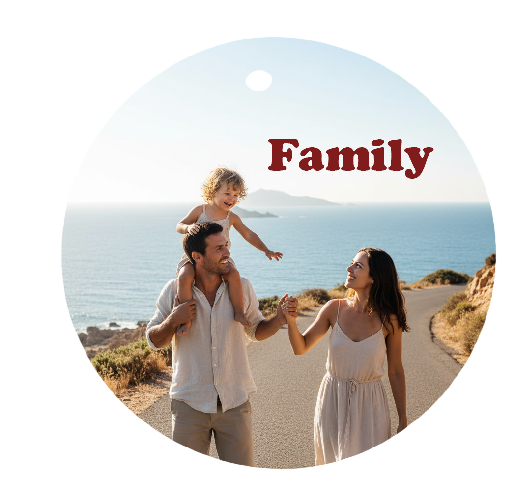 Personalized Ceramic Photo Ornament – Custom Picture & Text Keepsake Gift