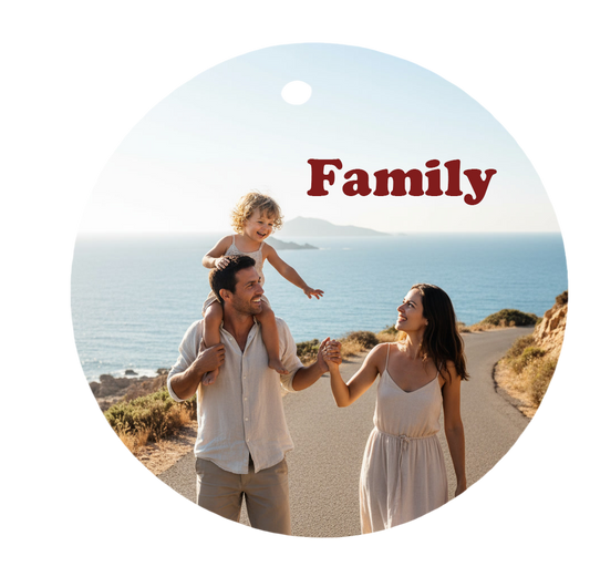Personalized Ceramic Photo Ornament – Custom Picture & Text Keepsake Gift