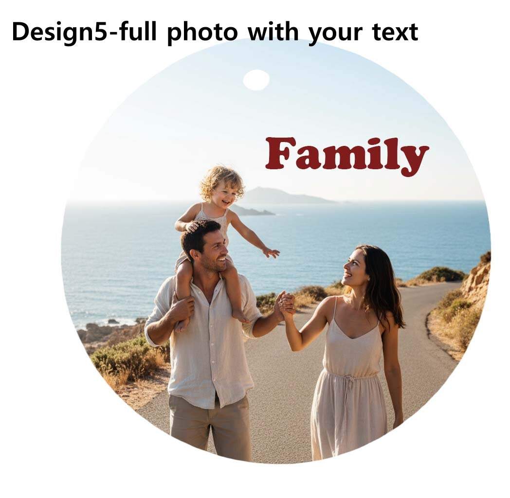 Personalized Ceramic Photo Ornament – Custom Picture & Text Keepsake Gift