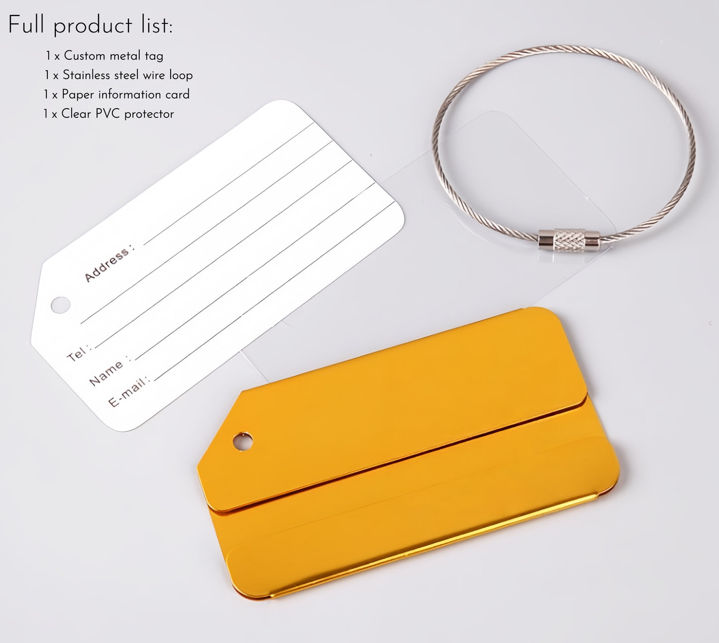 Premium Custom Metal Luggage Tags | Personalized Travel & Bag Identifier