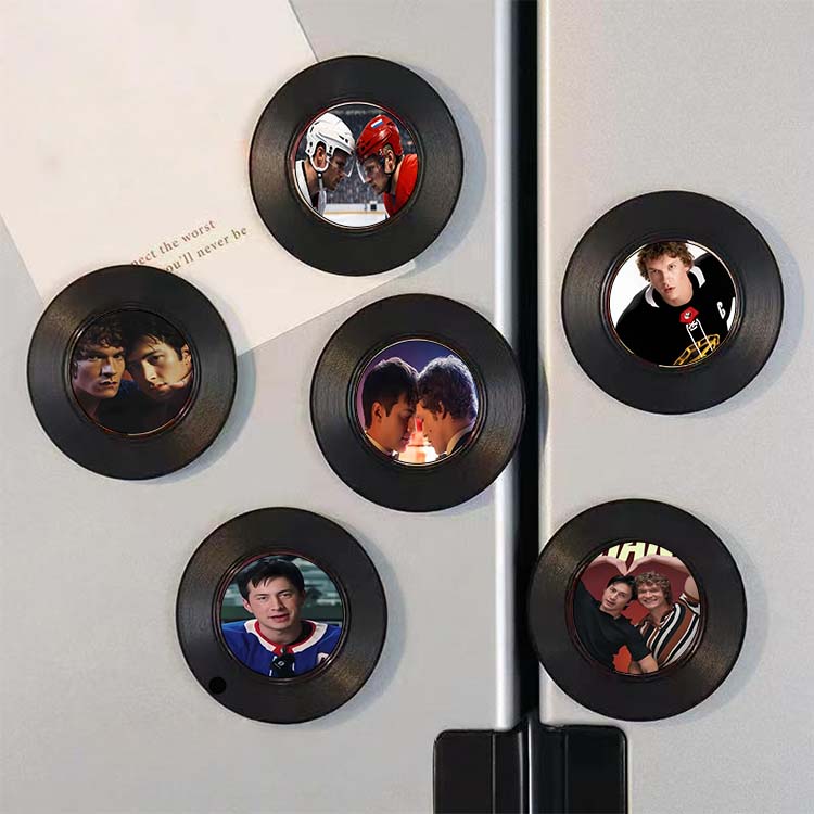 Heated Rivalry Vinyl Record Magnets - Shane Hollander & Ilya Rozanov Hockey Romance Merch - Team Hollanov Fridge Decor - Game Changers Fan Gift