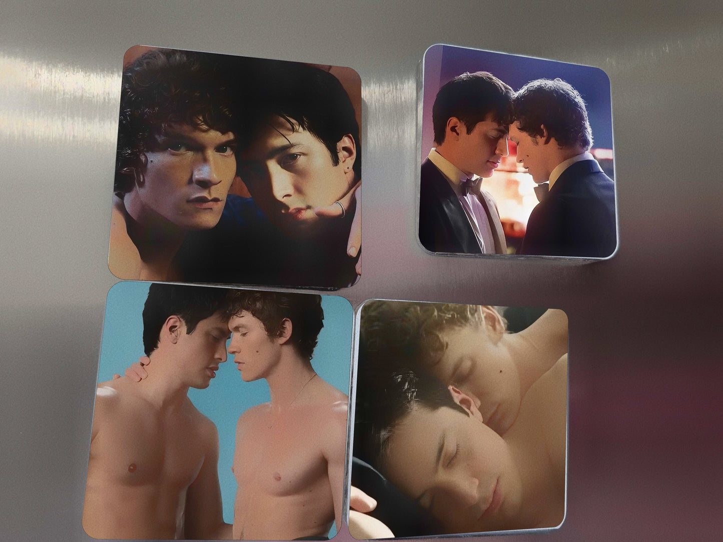 Heated Rivalry Magnet, Stupid Canadian Wolf Bird, Shane and Ilya Hockey Romance, 2X2 Acrylic Fridge Magnets | （Set Of 4 ，5mm thickness）