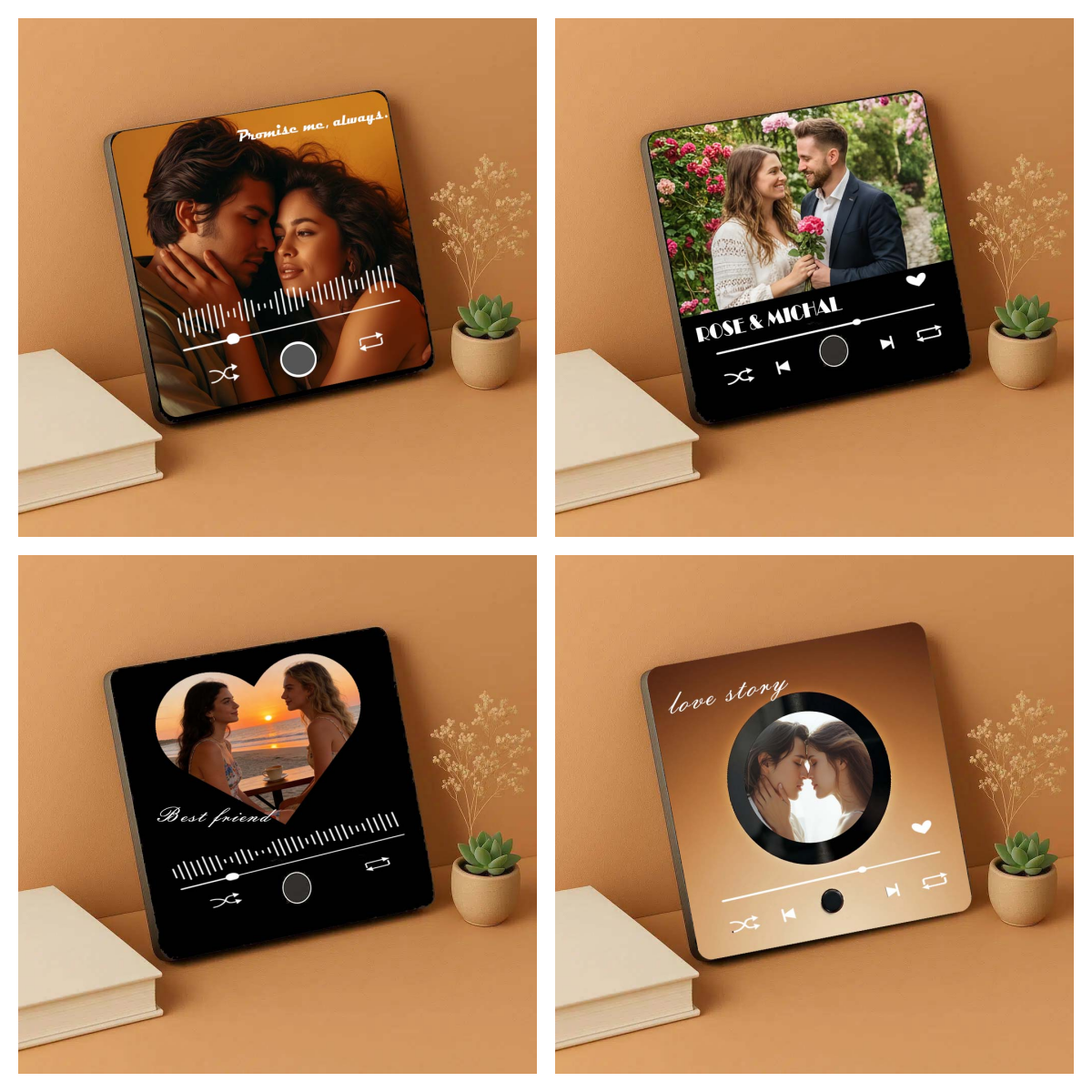 Personalized Bluetooth Fridge Magnet Speaker - Edge-to-Edge Photo Glass Design