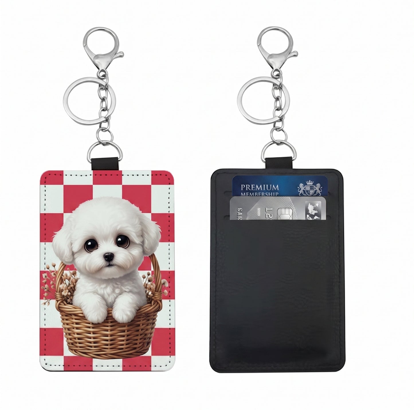 Personalized Photo ID Card Holder | 3-in-1 Vegan Leather Keychain & Luggage Tag