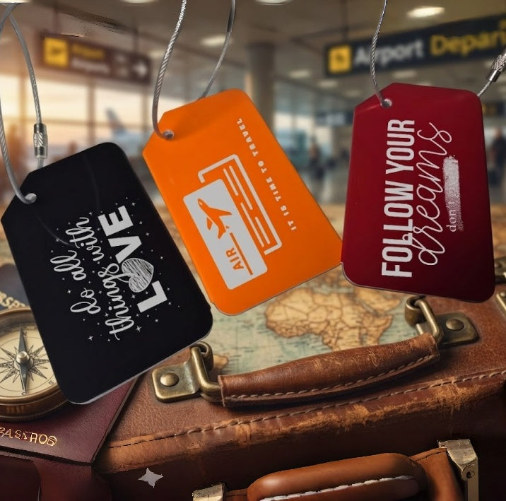 Premium Custom Metal Luggage Tags | Personalized Travel & Bag Identifier