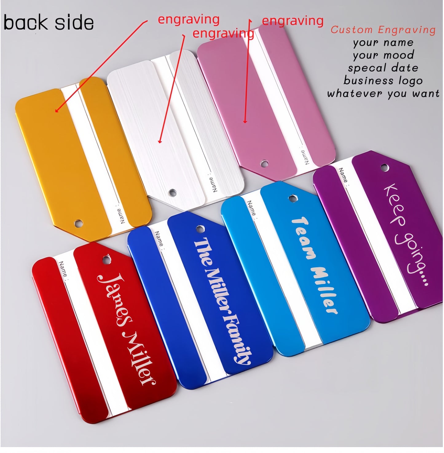 Premium Custom Metal Luggage Tags | Personalized Travel & Bag Identifier