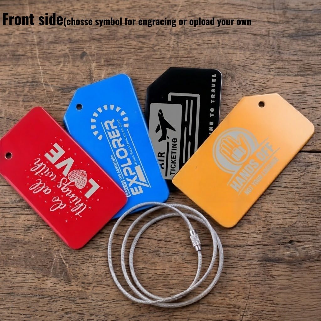 Premium Custom Metal Luggage Tags | Personalized Travel & Bag Identifier
