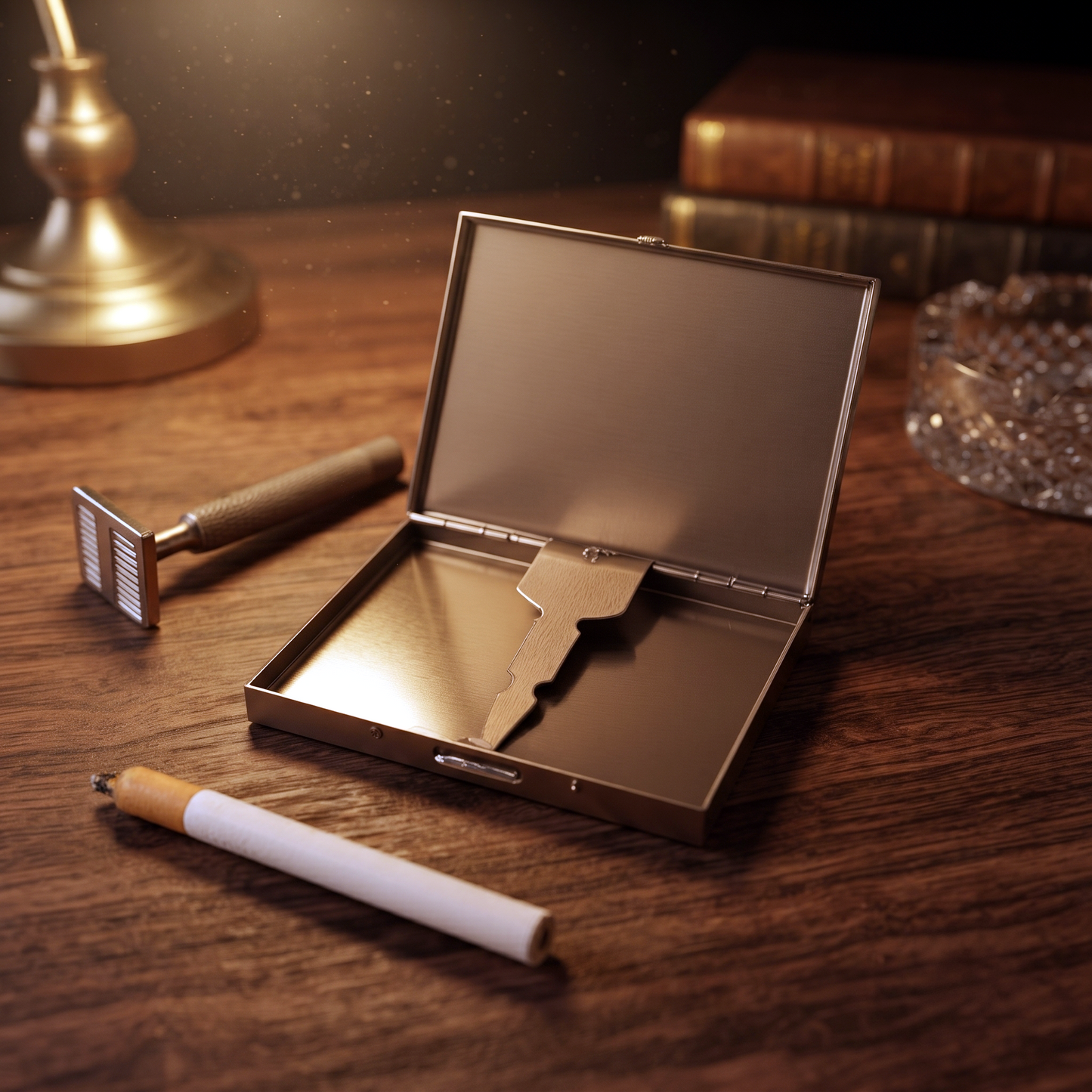 Custom Golf Wooden Cigarette Case & Holder | Personalized Laser-Engraved Gift for Him