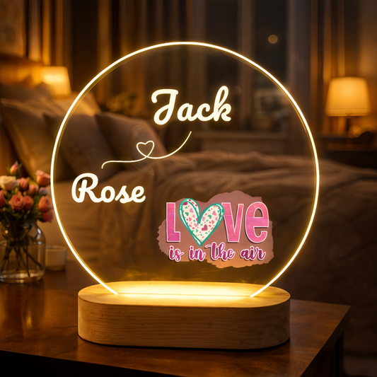 personalized name lamp, custom name light, couple gift, anniversary gift, valentine decor, romantic night light, led acrylic lamp, name night light, couple decor, love gift, personalized decor, cozy home light, gift for her