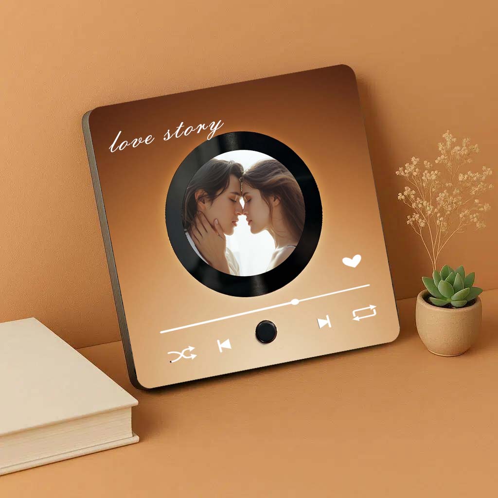 Personalized Bluetooth Fridge Magnet Speaker - Edge-to-Edge Photo Glass Design