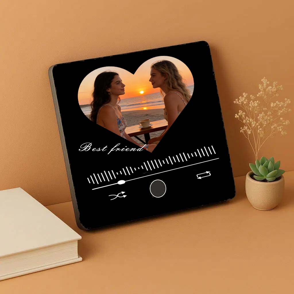 Personalized Bluetooth Fridge Magnet Speaker - Edge-to-Edge Photo Glass Design